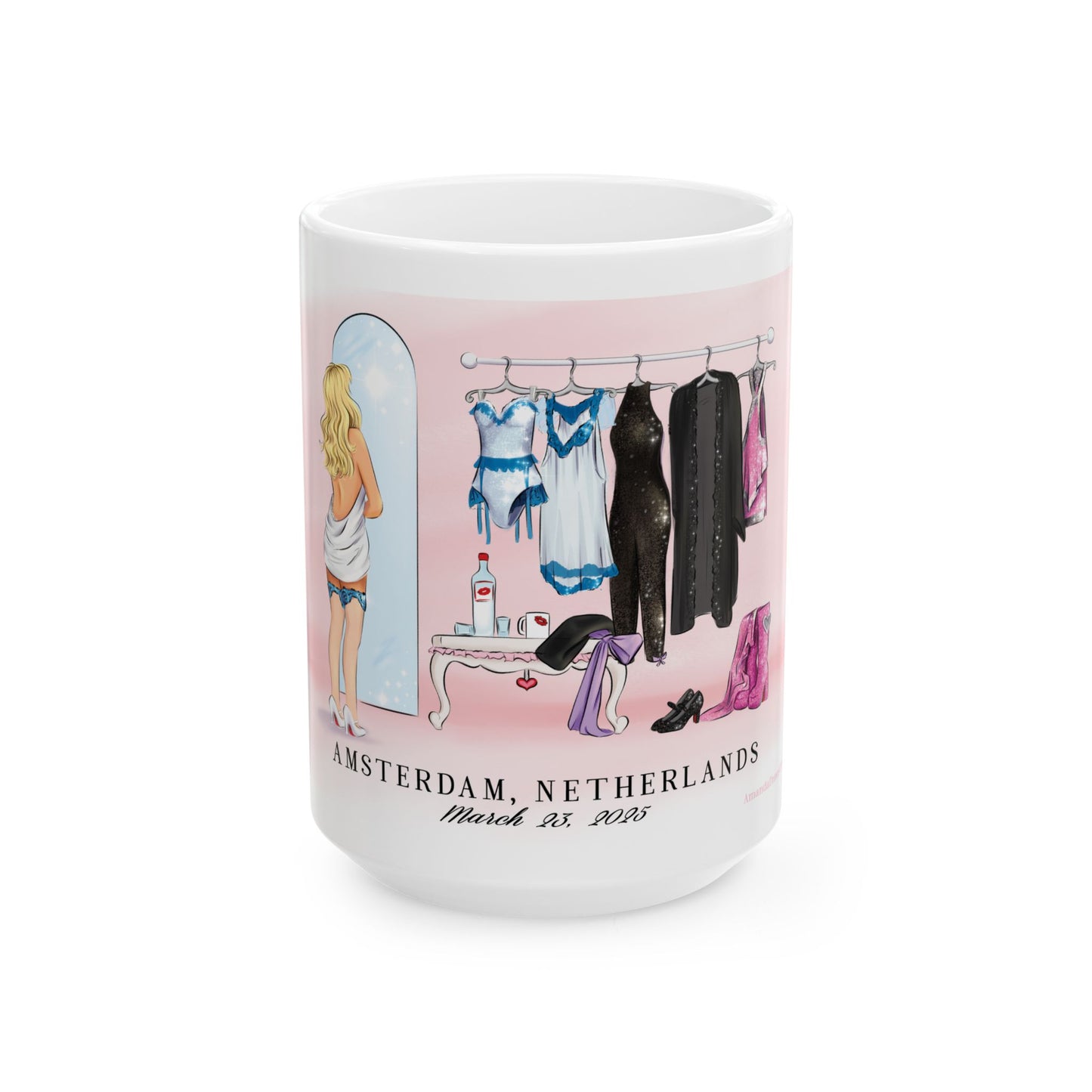 3/23 Amsterdam Dressing Room Drawing Ceramic 11oz 15oz Mug