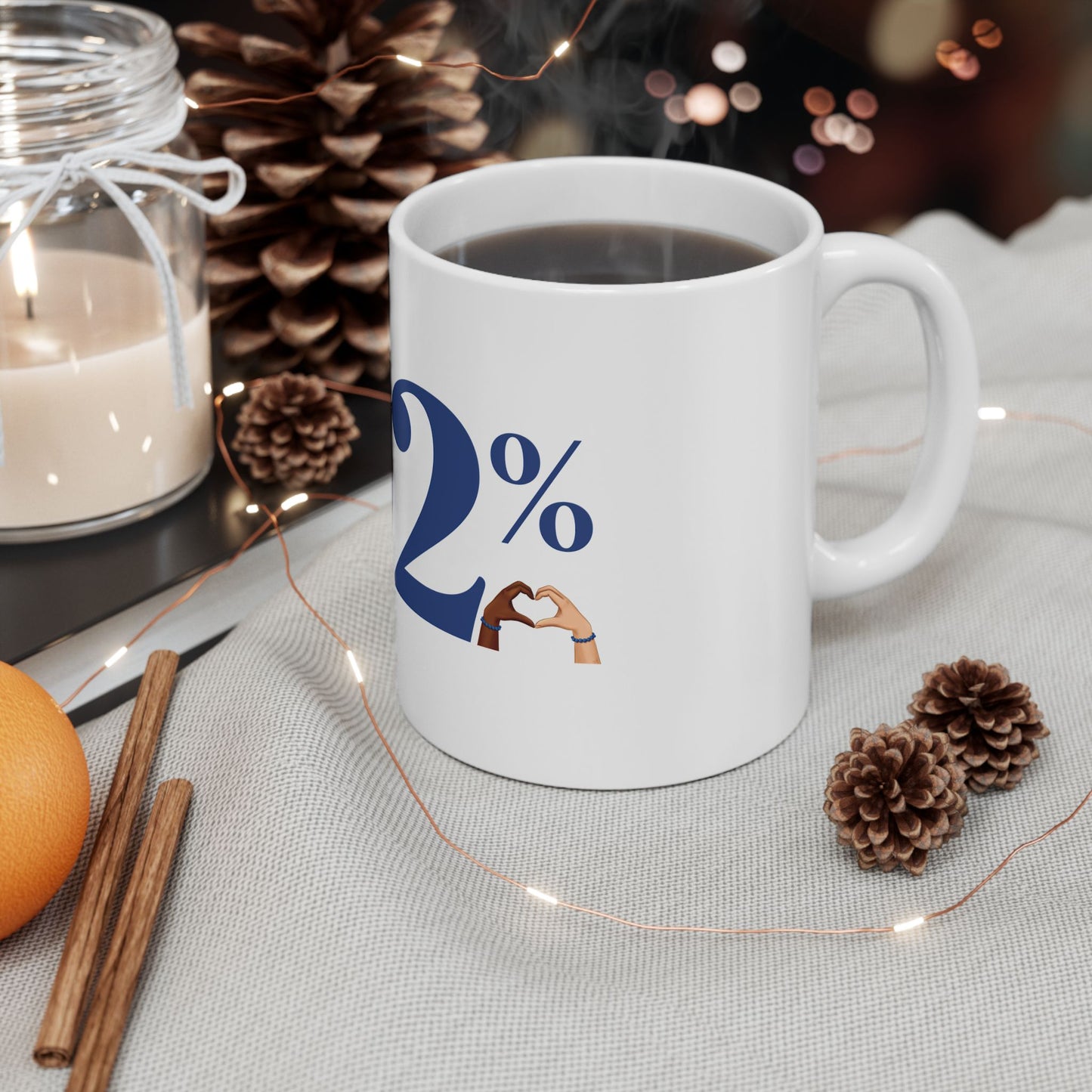 I'm With The 92% Heart Hands Mug - 25% Donated to Loveland Foundation