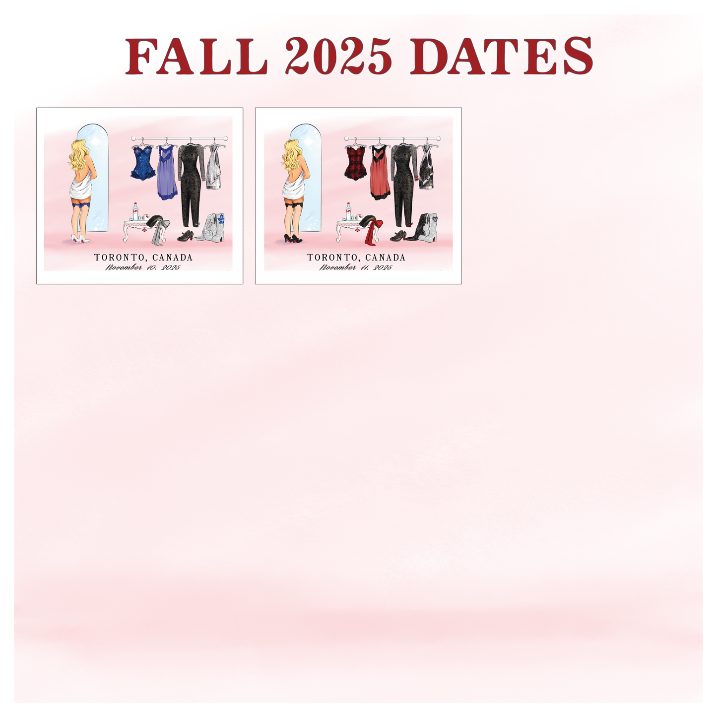 2025 Dates Dressing Room Lineup Standard Art Print