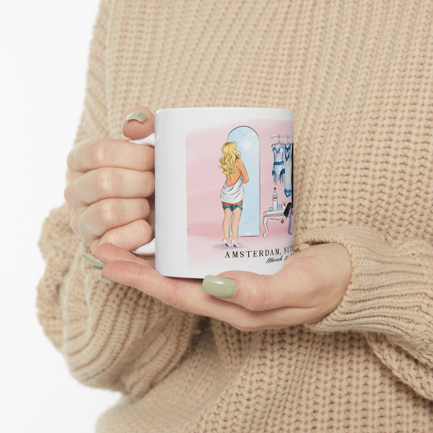 3/23 Amsterdam Dressing Room Drawing Ceramic 11oz 15oz Mug