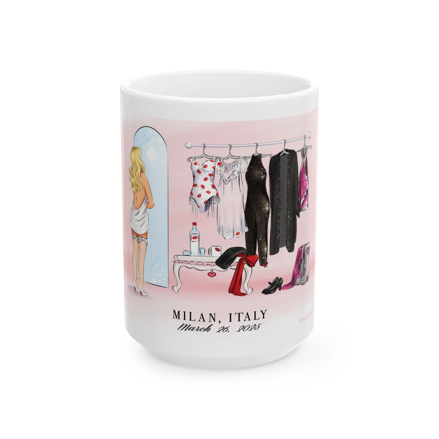 3/26 Milan Dressing Room Drawing Ceramic 11oz 15oz Mug
