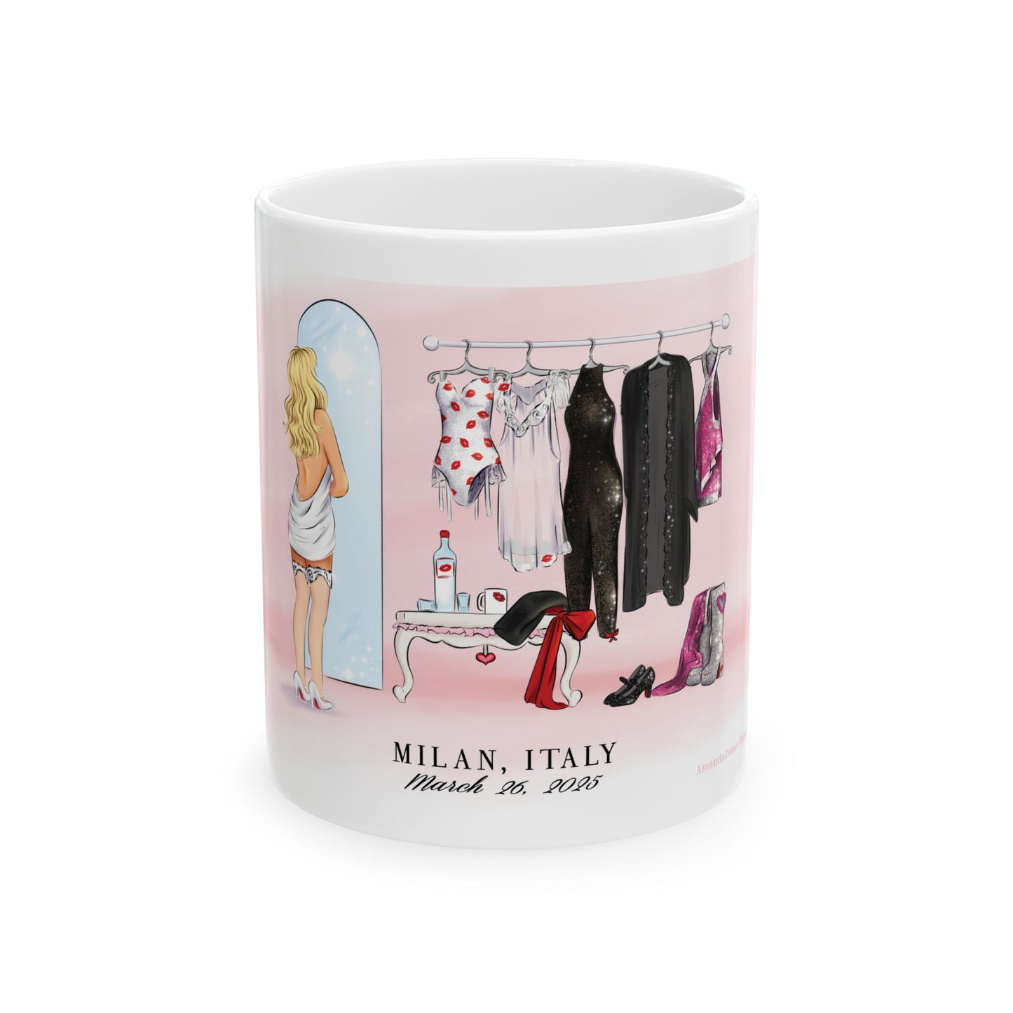 3/26 Milan Dressing Room Drawing Ceramic 11oz 15oz Mug