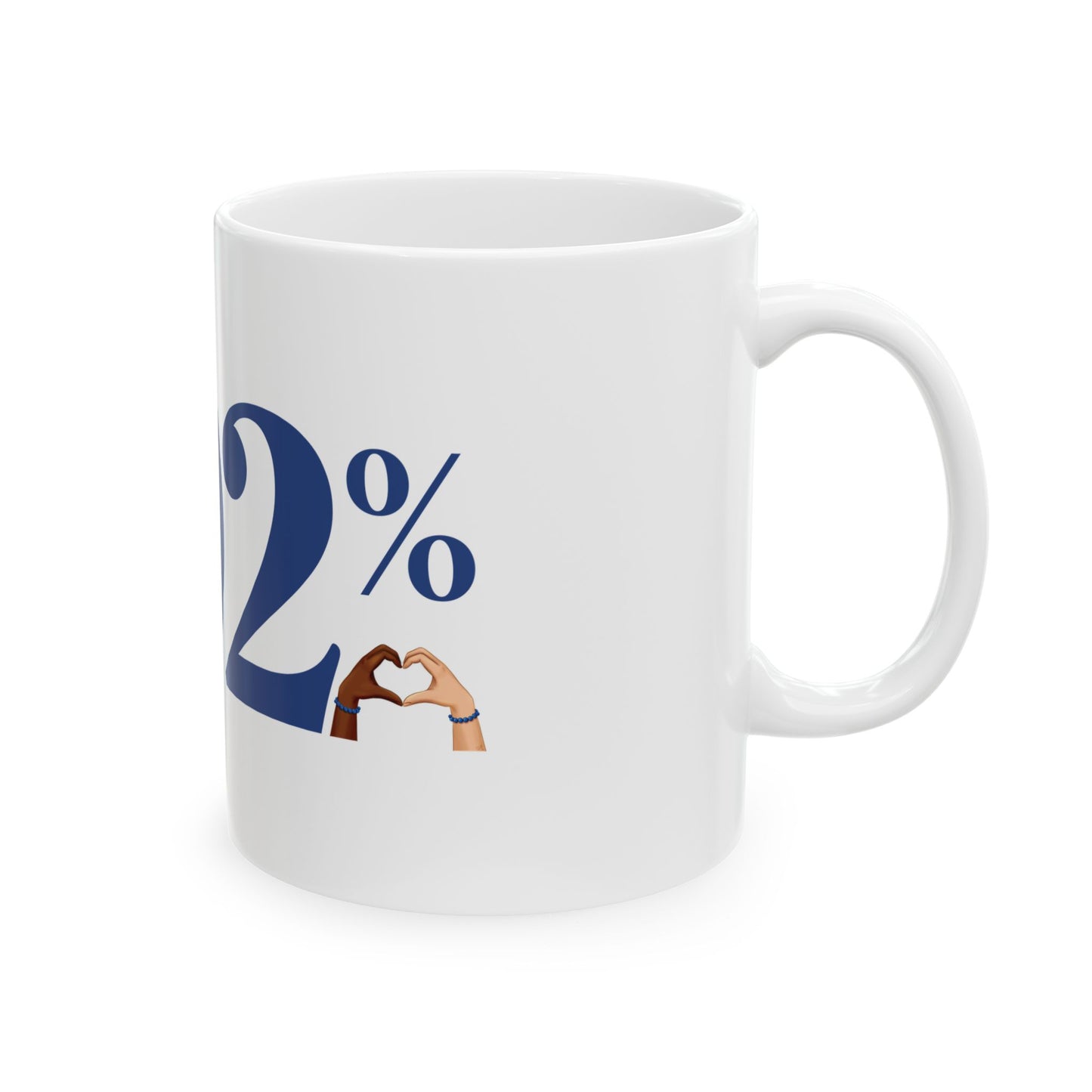 I'm With The 92% Heart Hands Mug - 25% Donated to Loveland Foundation