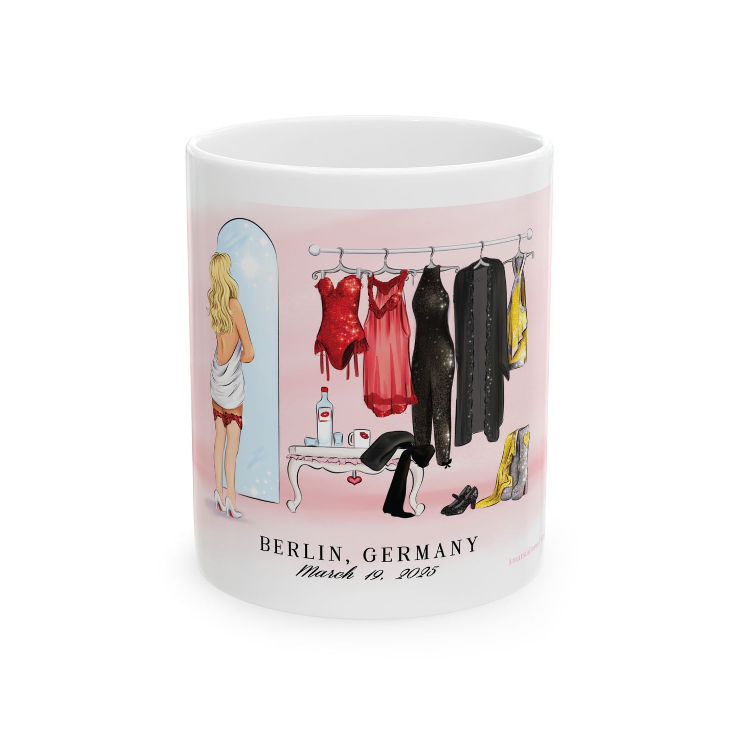 3/19 Berlin Dressing Room Drawing Ceramic 11oz 15oz Mug