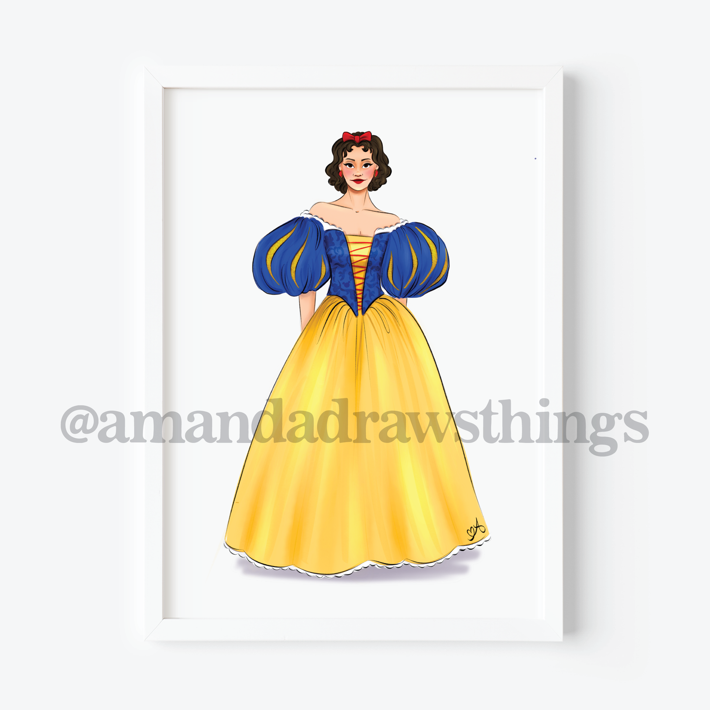 Apple Princess Gown Art Print