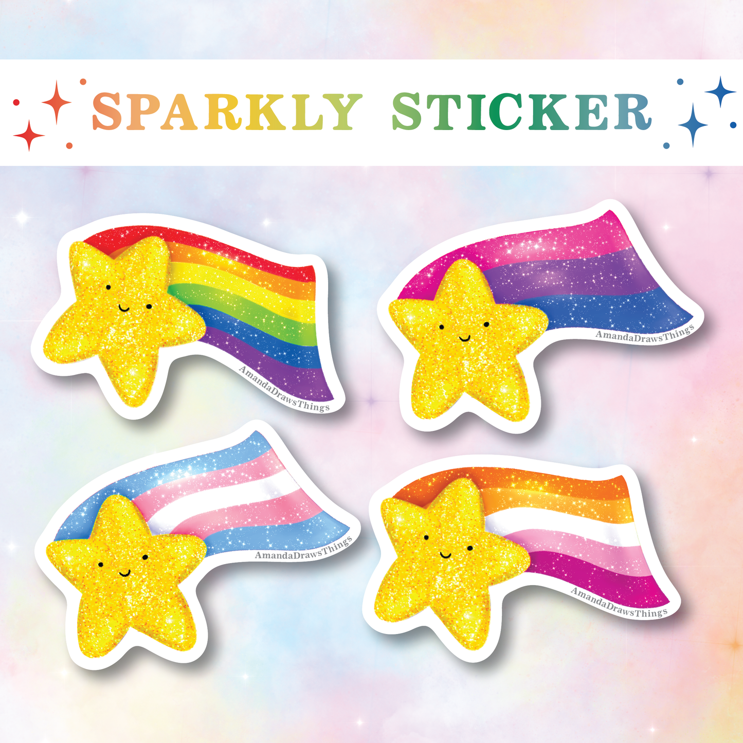 LGBTQ+ Super Star Sticker