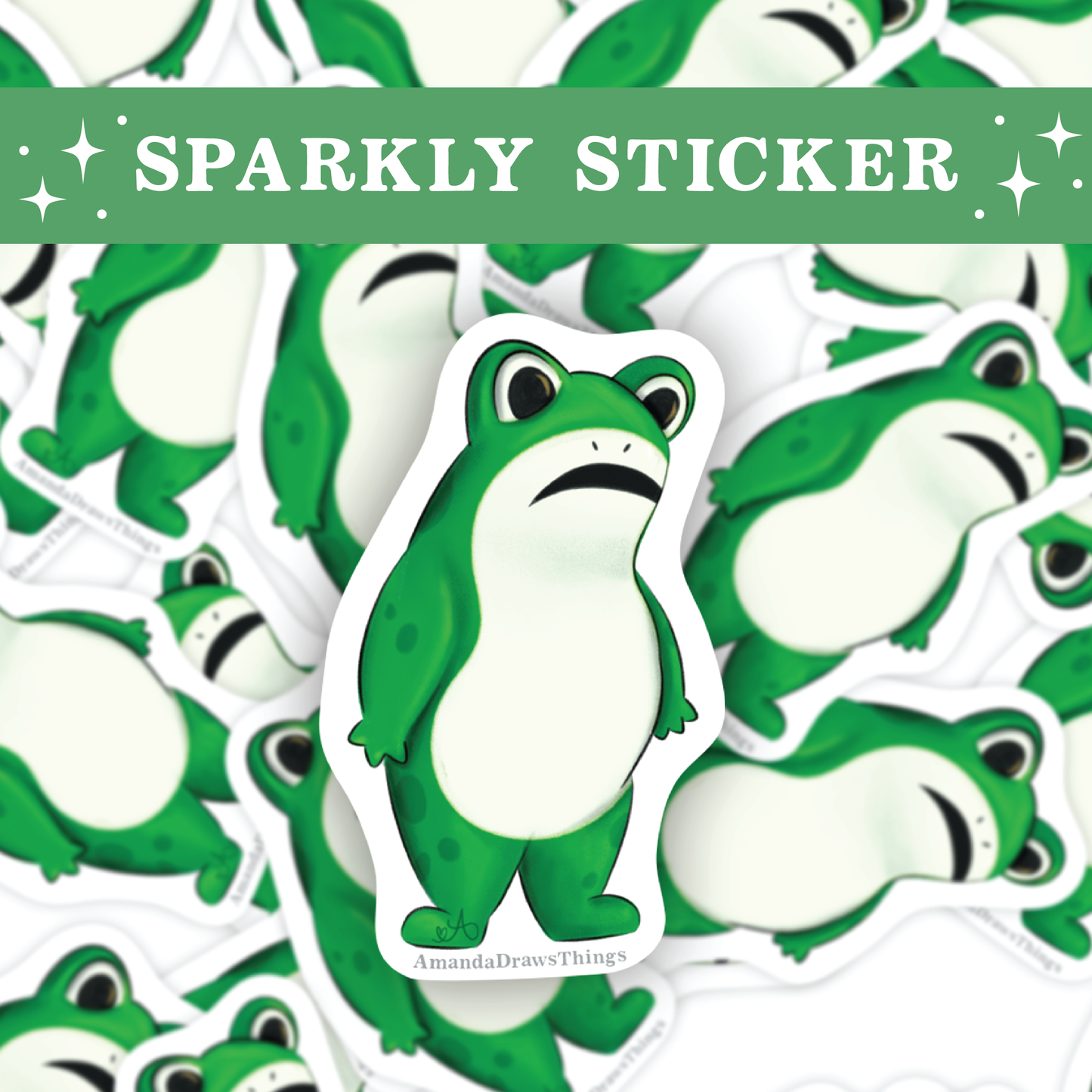 Portland Frog *FUNDRAISER* Sticker (20% donated to ICE relief mutual aid)