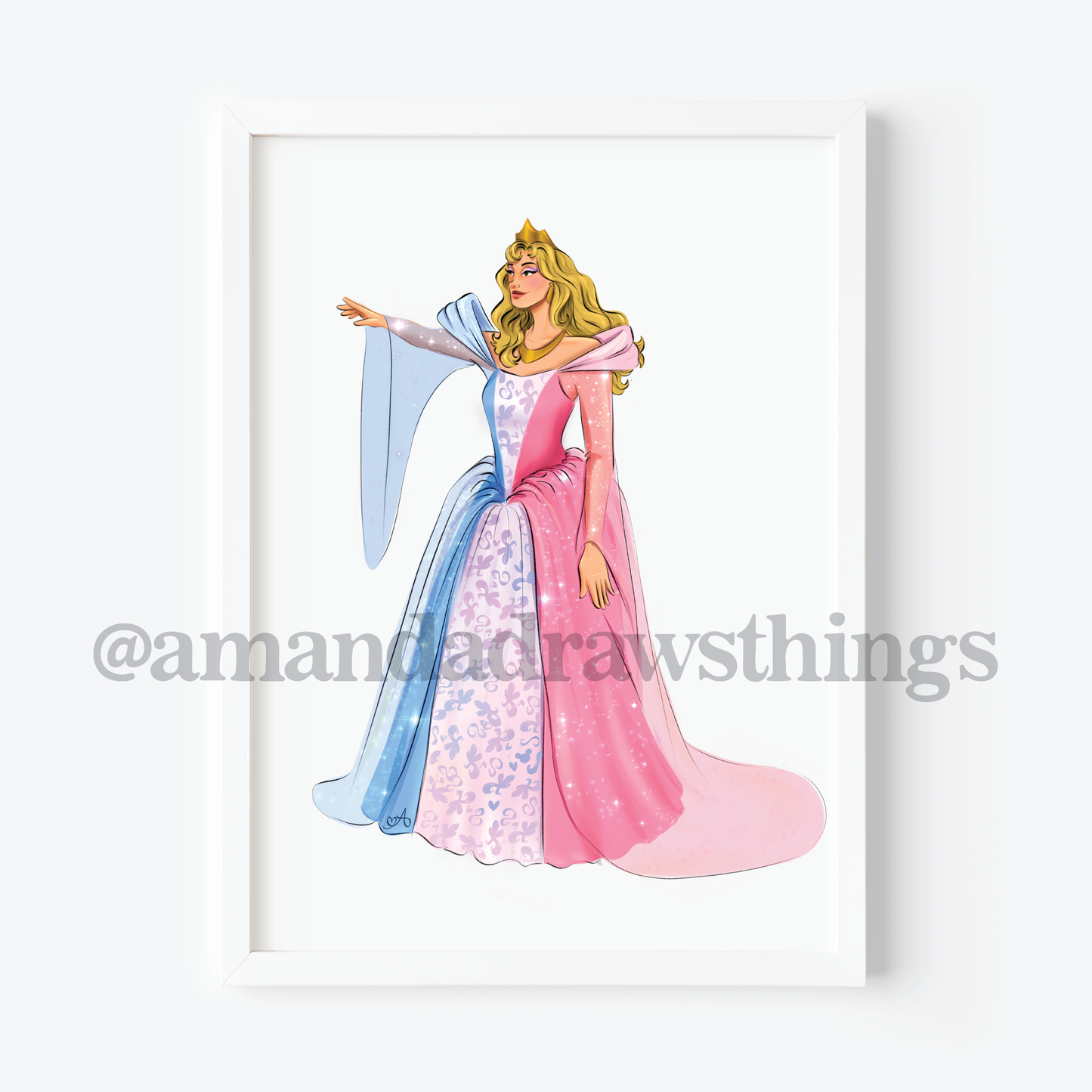 Sleeping Princess Gown Art Print