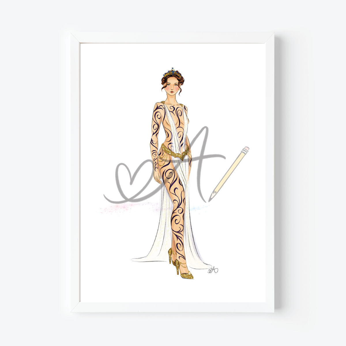 Under Mountain Dress Art Print