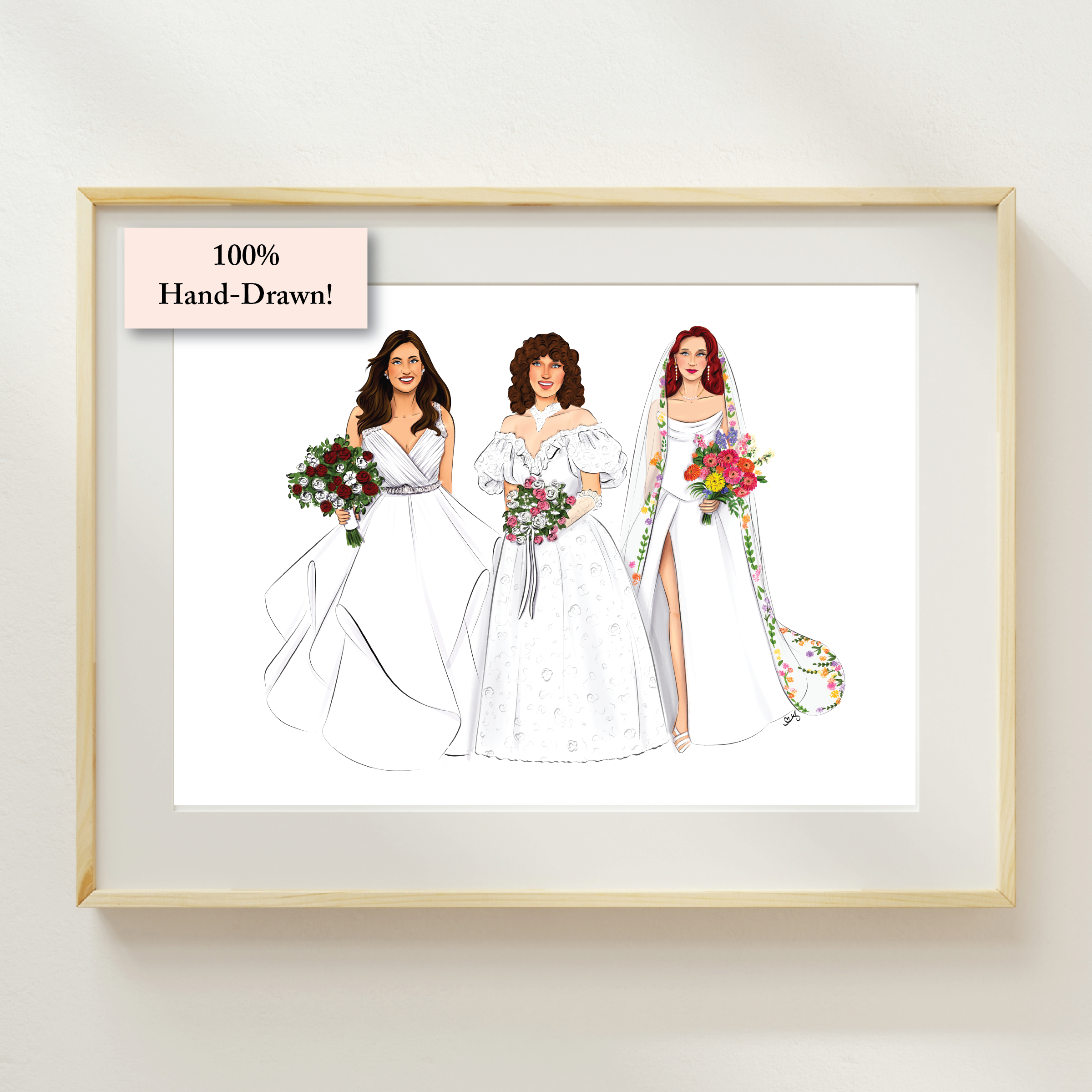 Wedding Generations Illustration Portrait – Amanda Draws Things