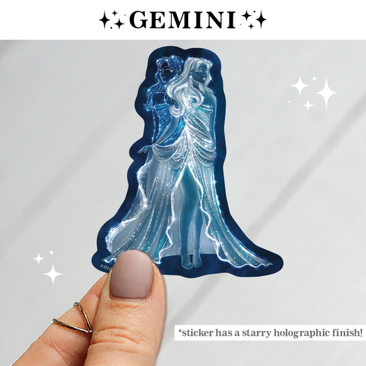 Gemini Zodiac Celestial Goddess Sticker