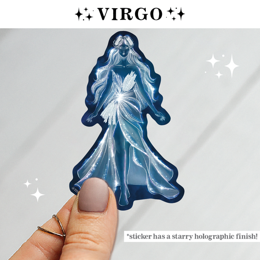 Virgo Zodiac Celestial Goddess Sticker