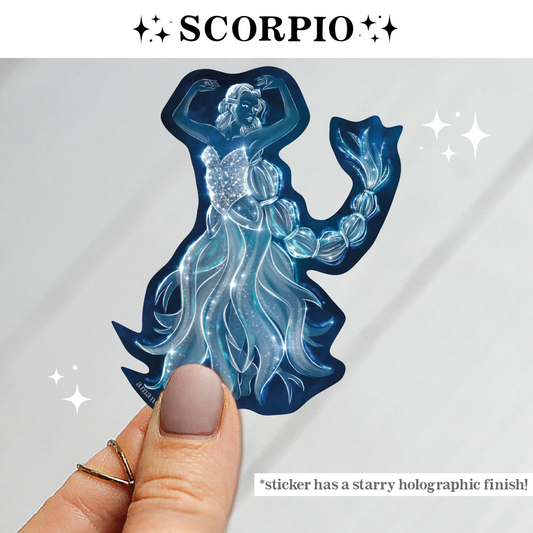 Scorpio Zodiac Celestial Goddess Sticker