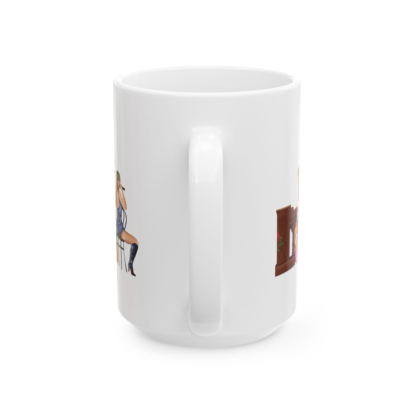 Eras Outfits Lineup Drawings WHITE Ceramic Mug, (11oz, 15oz)