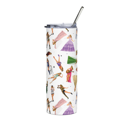 Eras Pattern Stainless Steel Tumbler, 20oz