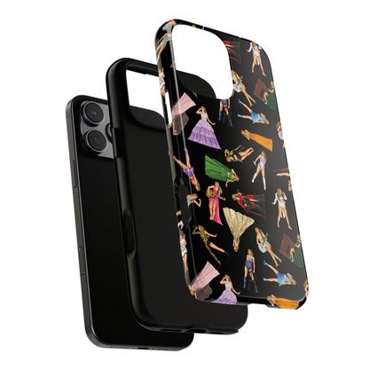 Black Eras Pattern iPhone Tough Phone Case
