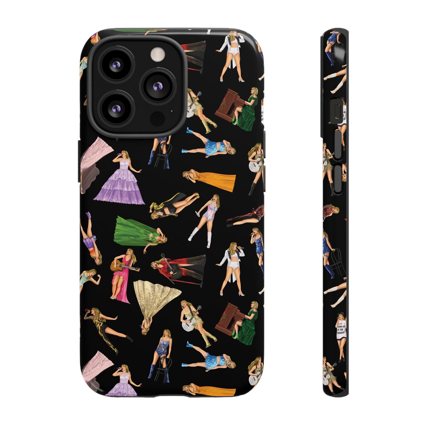 Black Eras Pattern iPhone Tough Phone Case