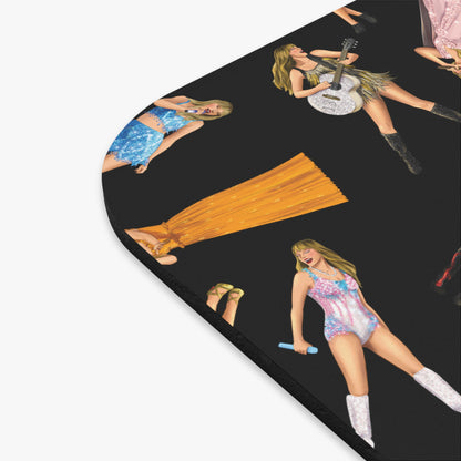 Black Eras Pattern Mouse Pad