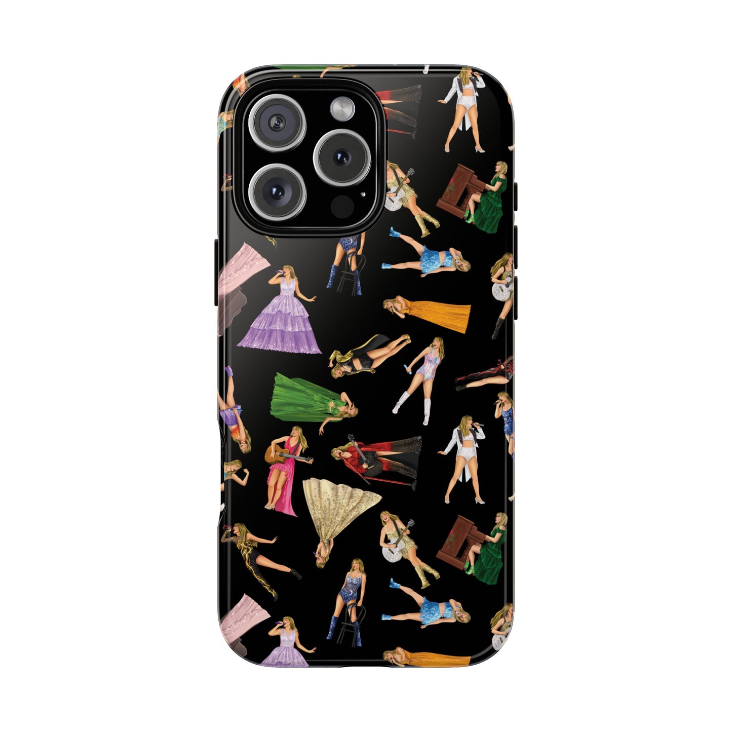Black Eras Pattern iPhone Tough Phone Case