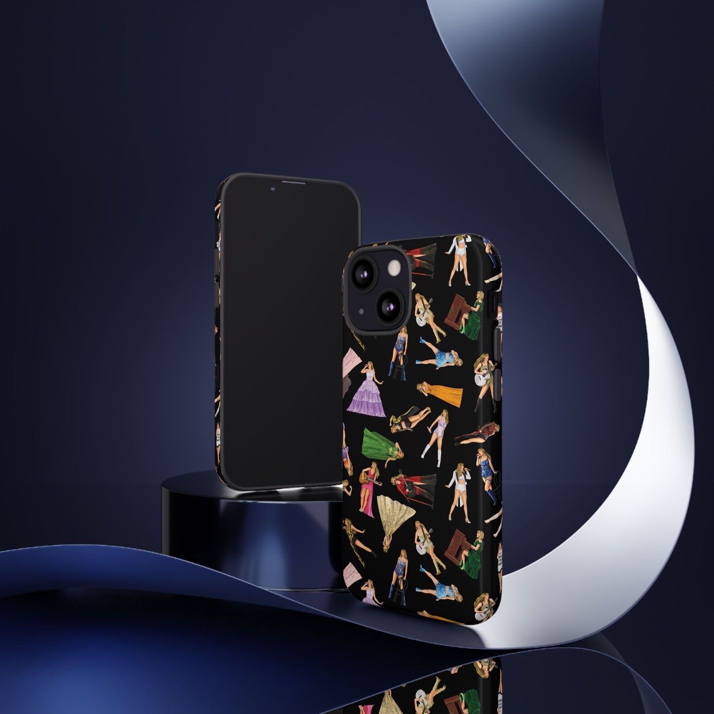 Black Eras Pattern iPhone Tough Phone Case