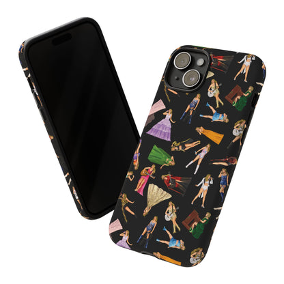 Black Eras Pattern iPhone Tough Phone Case