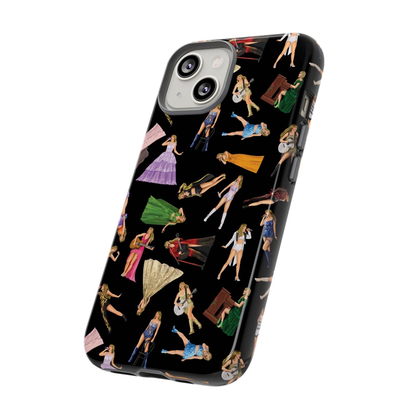 Black Eras Pattern iPhone Tough Phone Case