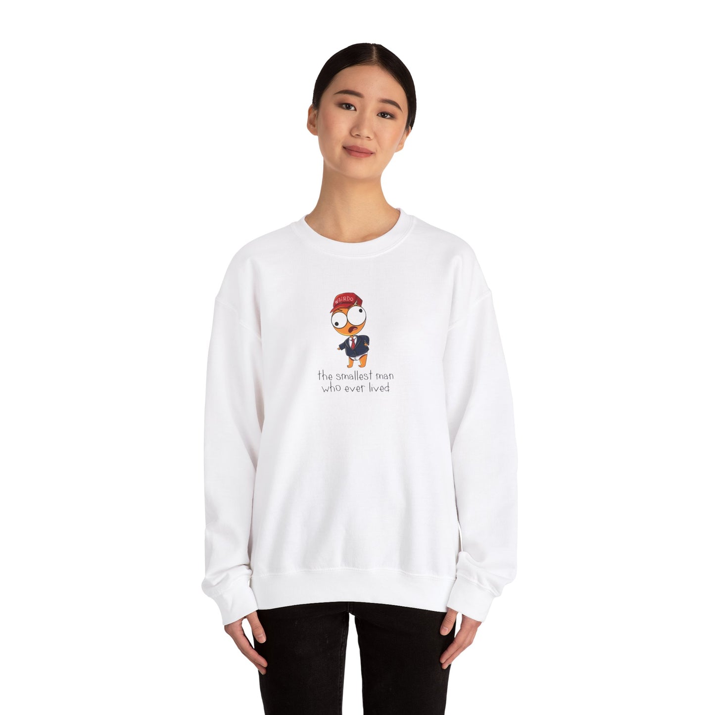 The Smallest Man Who Ever Lived Derpy Drawing UNISEX Heavy Blend™ Crewneck Sweatshirt