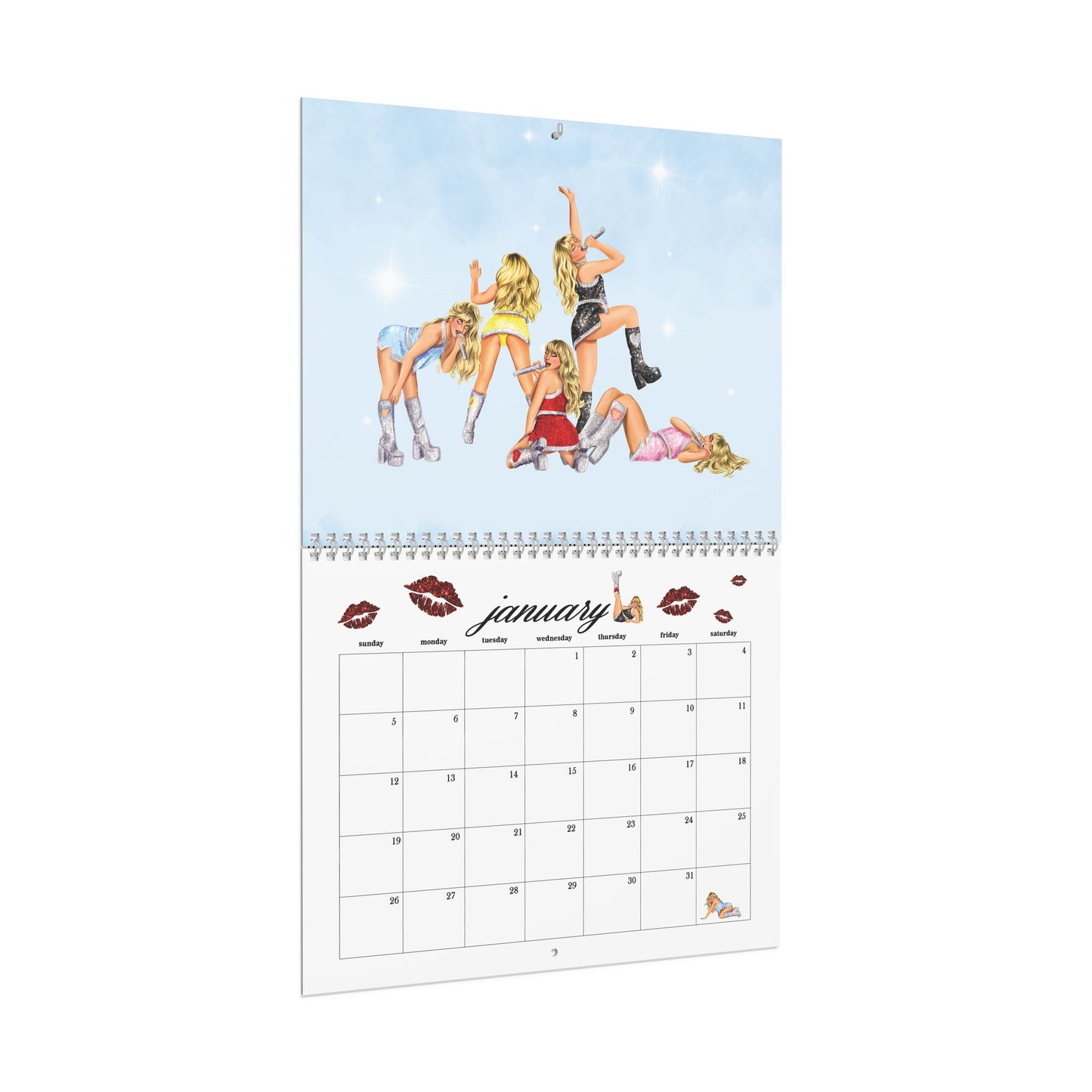 Freaky Positions Drawings 2025 Wall Calendar