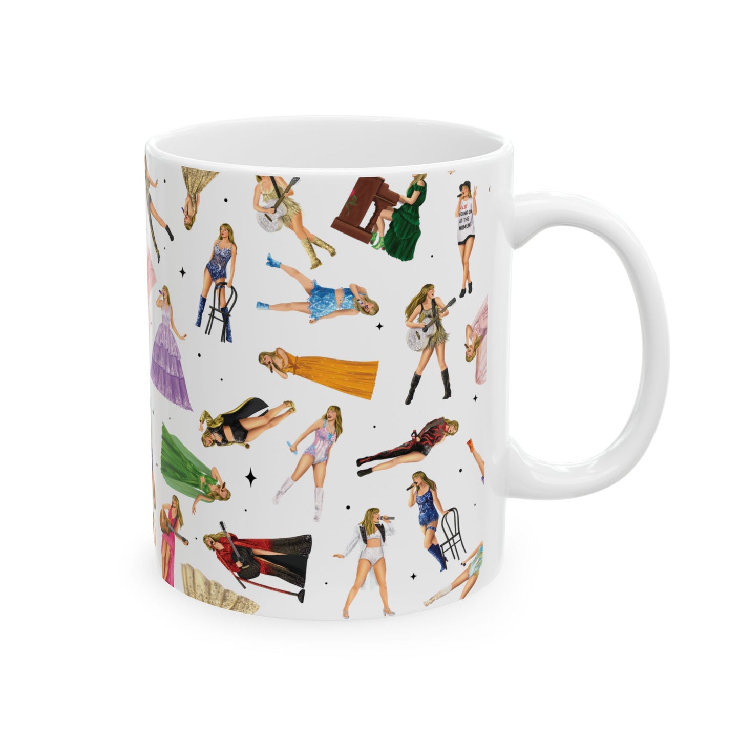 Tour Outfits Drawings Pattern Tour Outfit Drawings Ceramic 11oz 15oz Mug