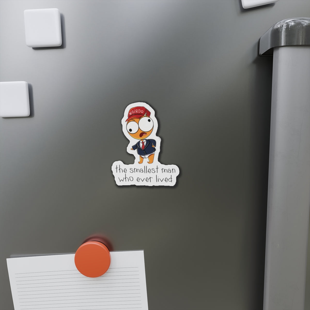 The Smallest Man Who Ever Lived Derpy Drawing Die-Cut Magnet