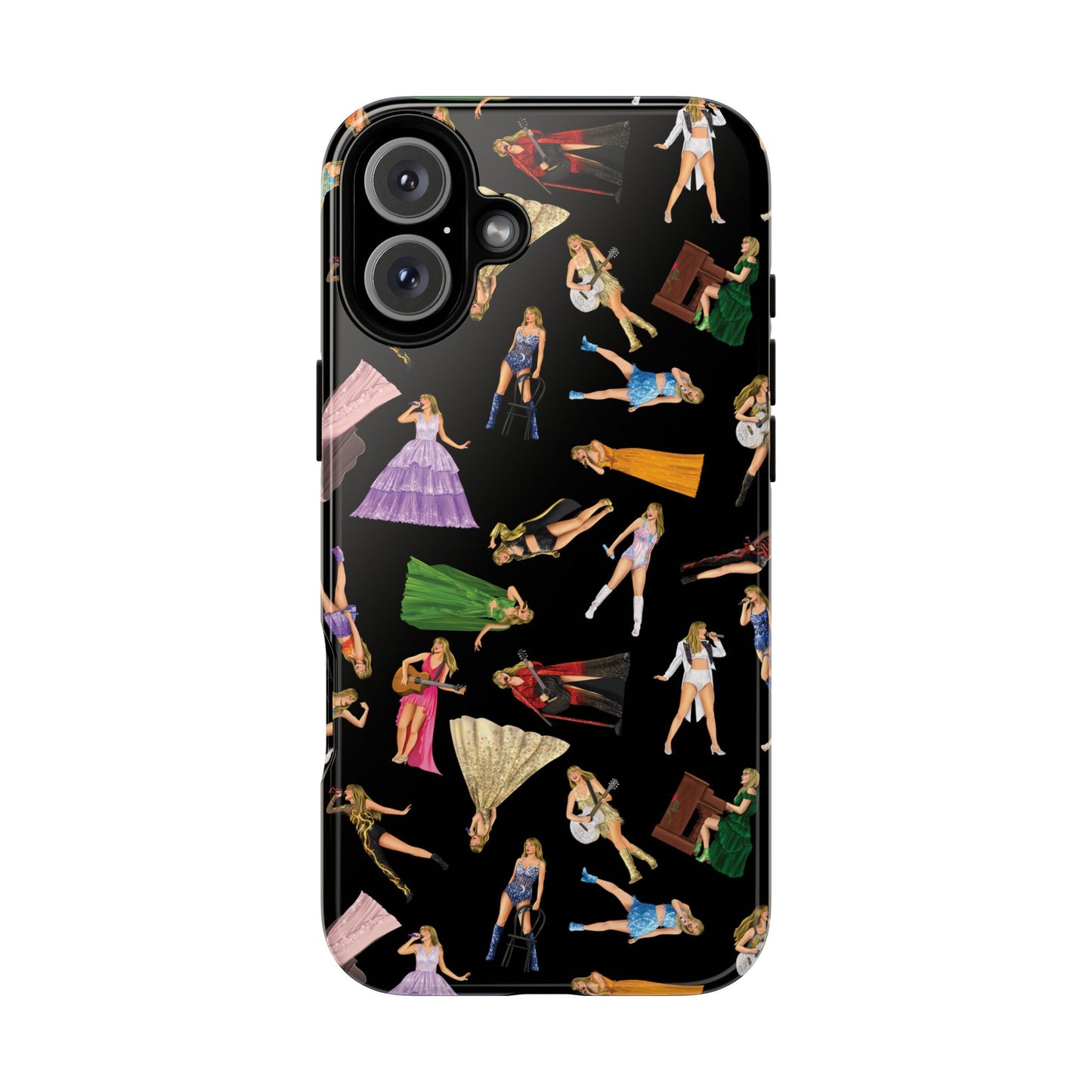 Black Eras Pattern iPhone Tough Phone Case