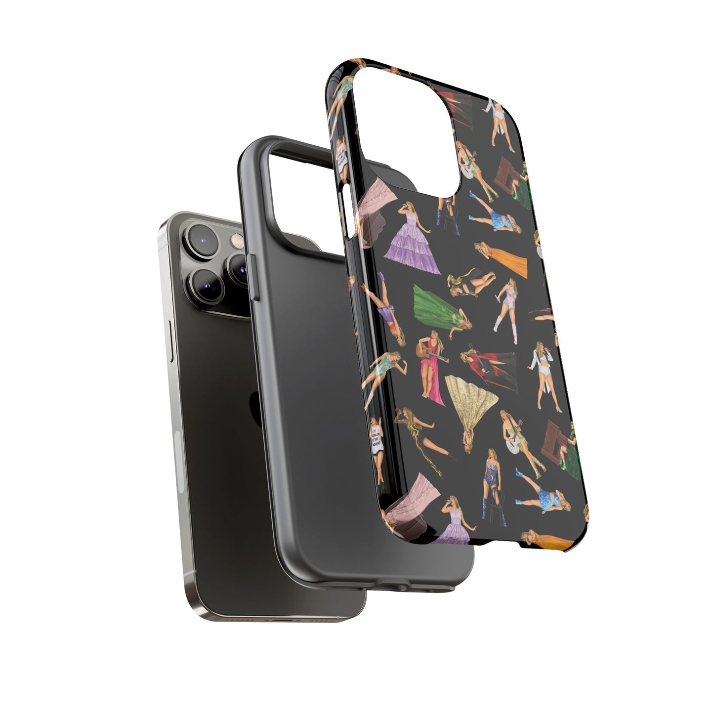 Black Eras Pattern iPhone Tough Phone Case