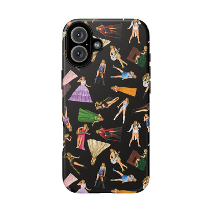 Black Eras Pattern iPhone Tough Phone Case