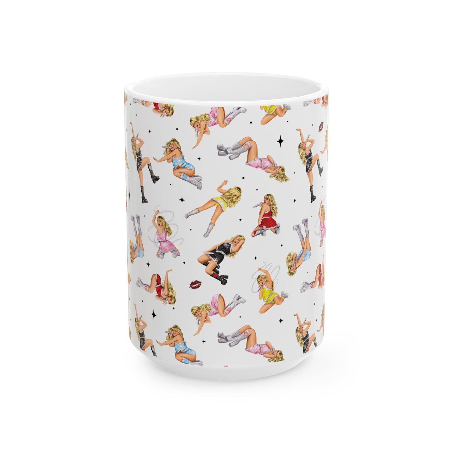 Freaky Positions Drawings Pattern Short Sweet Tour Outfit Drawings Ceramic 11oz 15oz Mug