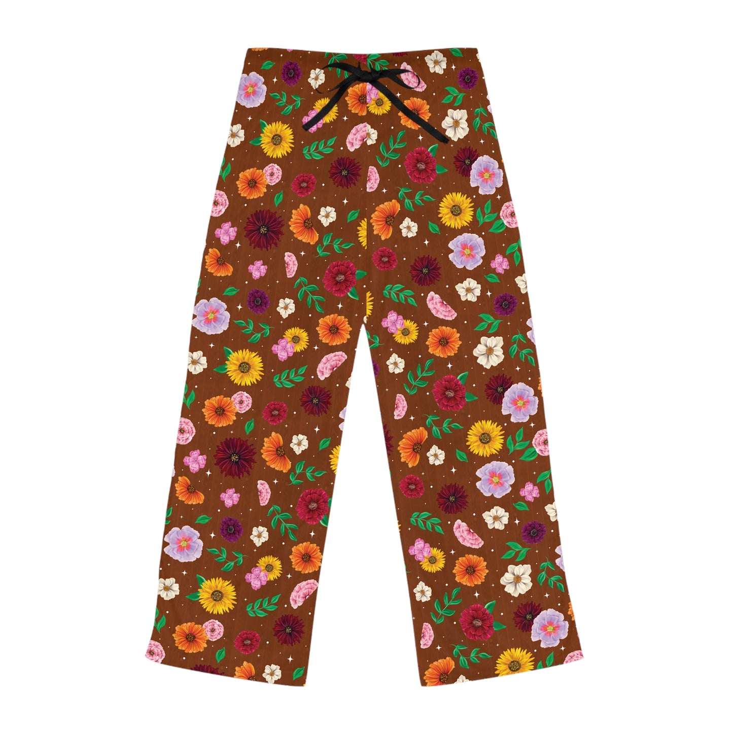 Surprise Song Florals Drawings Pattern Women's Pajama Pants (AOP)