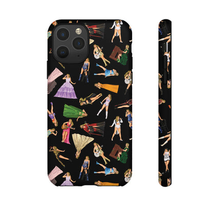 Black Eras Pattern iPhone Tough Phone Case