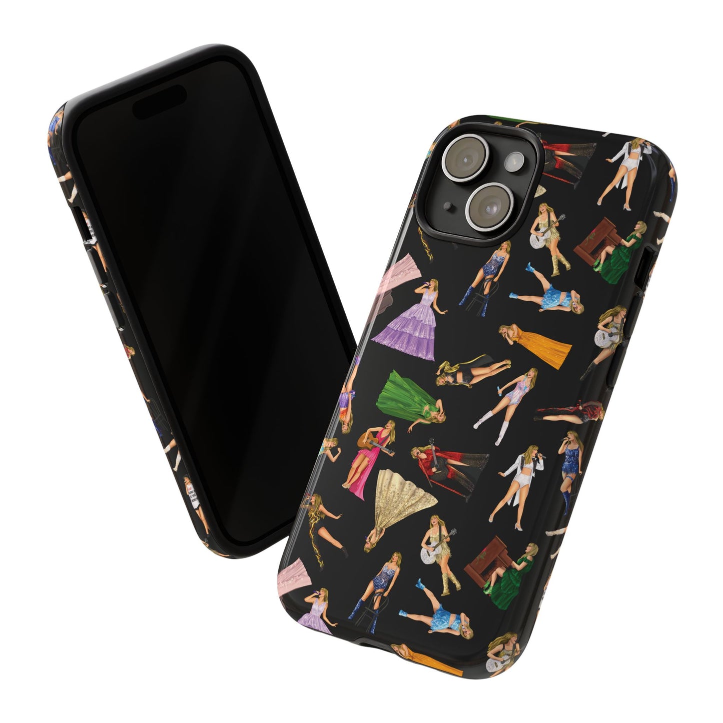Black Eras Pattern iPhone Tough Phone Case