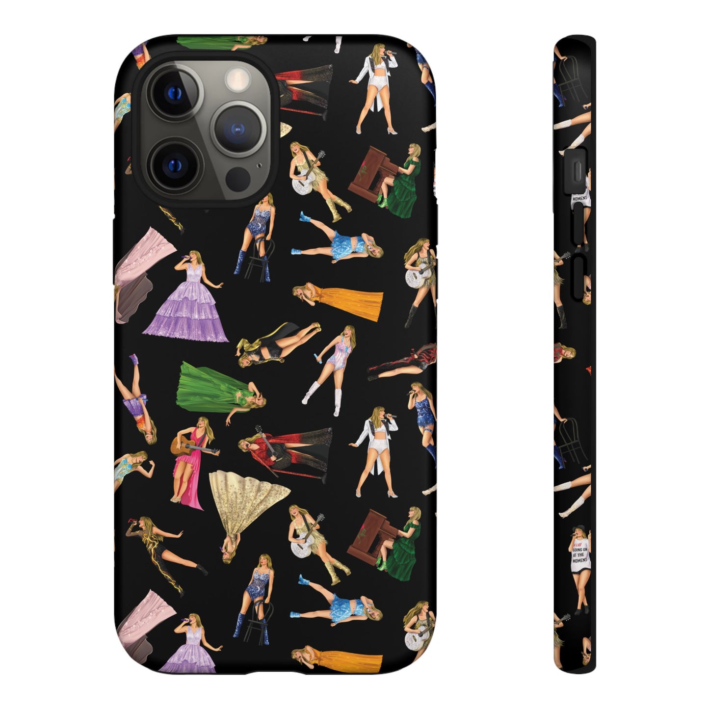Black Eras Pattern iPhone Tough Phone Case