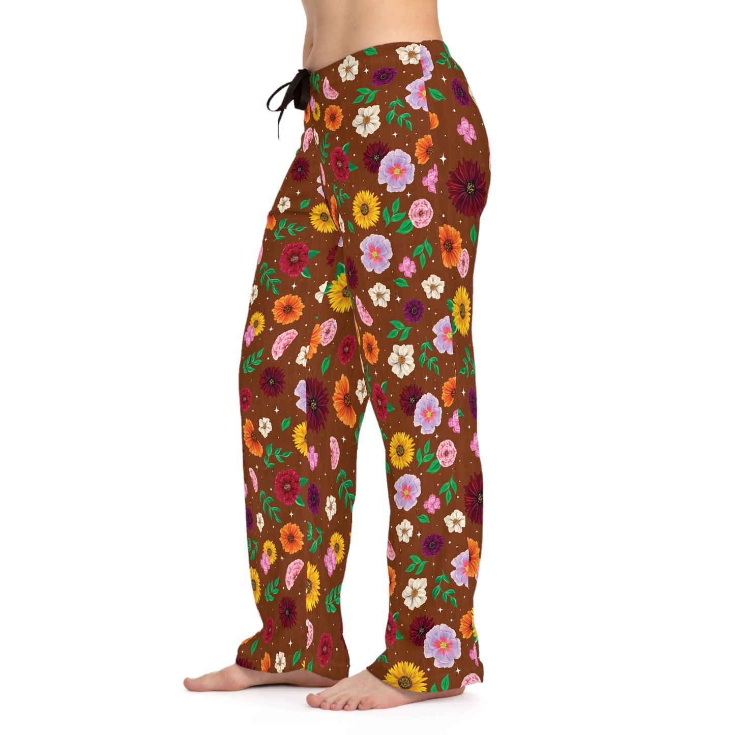 Surprise Song Florals Drawings Pattern Women's Pajama Pants (AOP)