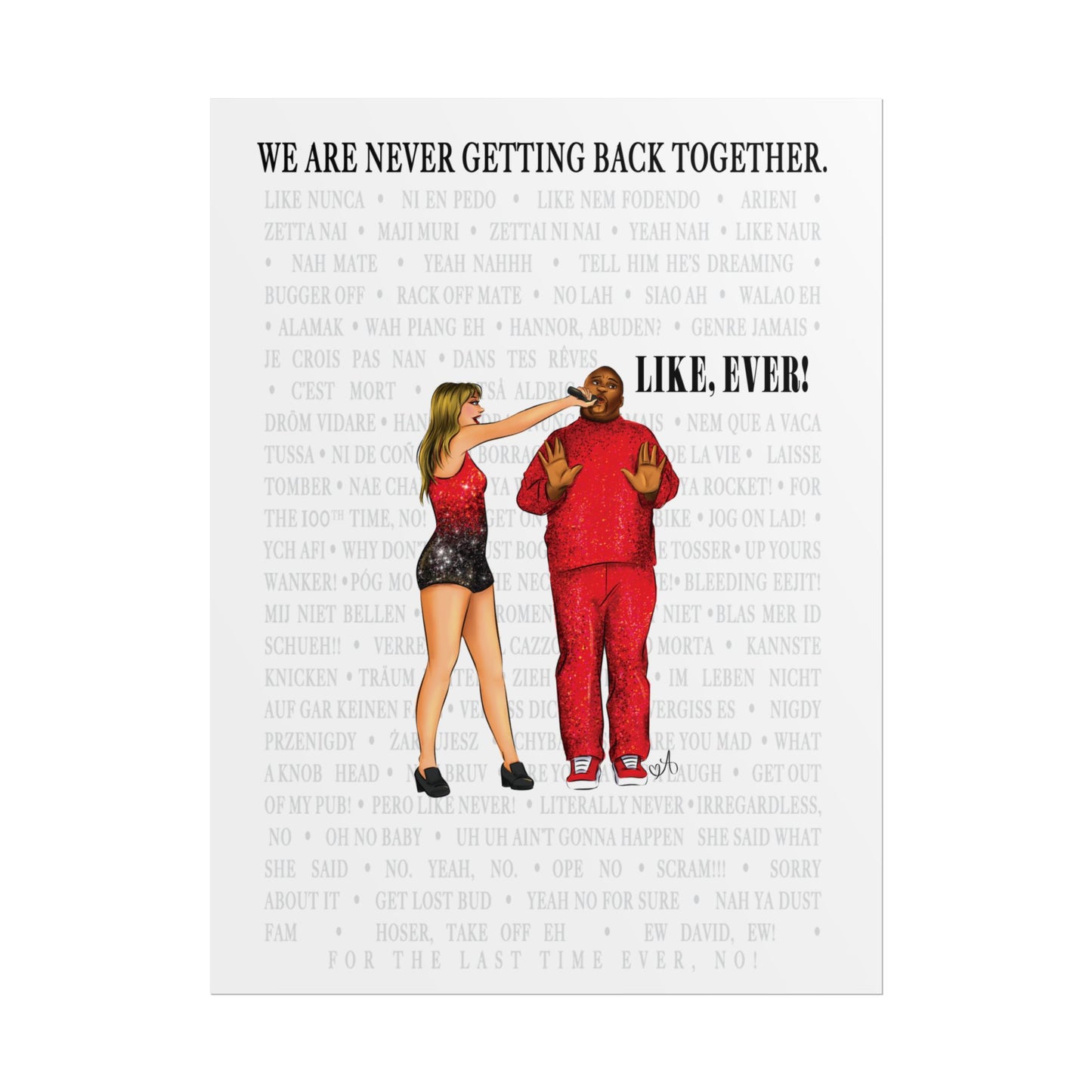 Like, Ever! Kam Phrases Rolled Wall Poster