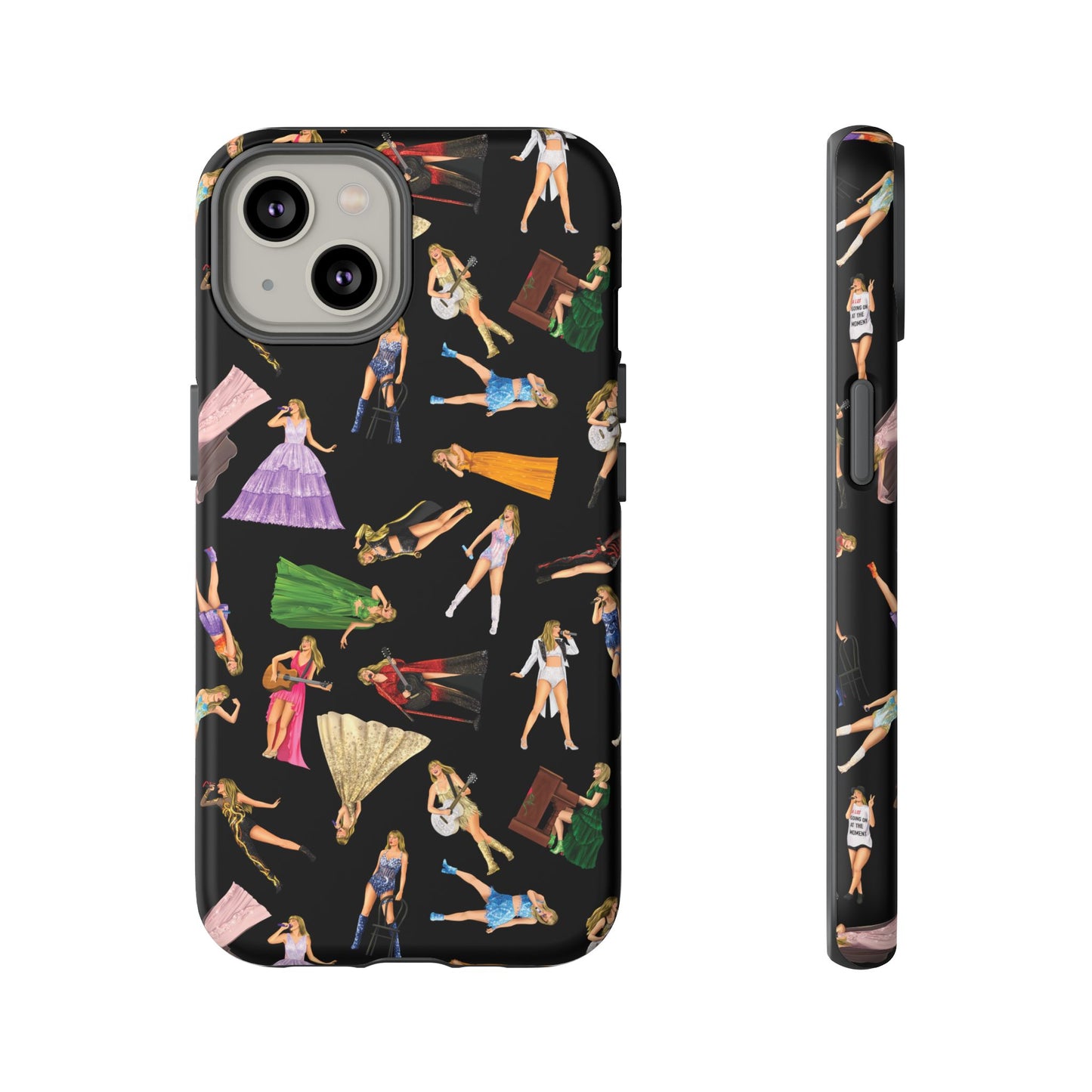 Black Eras Pattern iPhone Tough Phone Case
