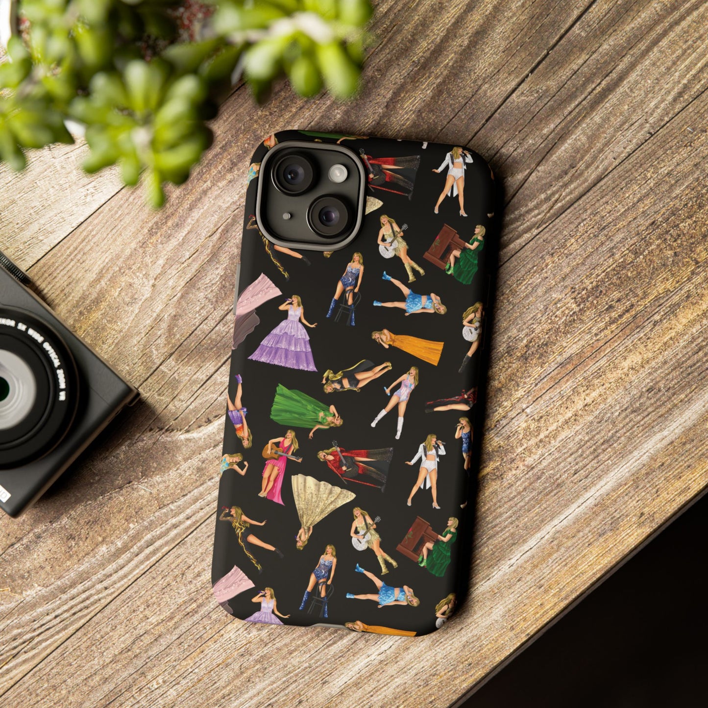 Black Eras Pattern iPhone Tough Phone Case