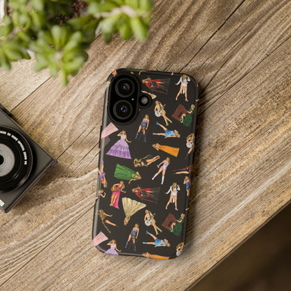 Black Eras Pattern iPhone Tough Phone Case