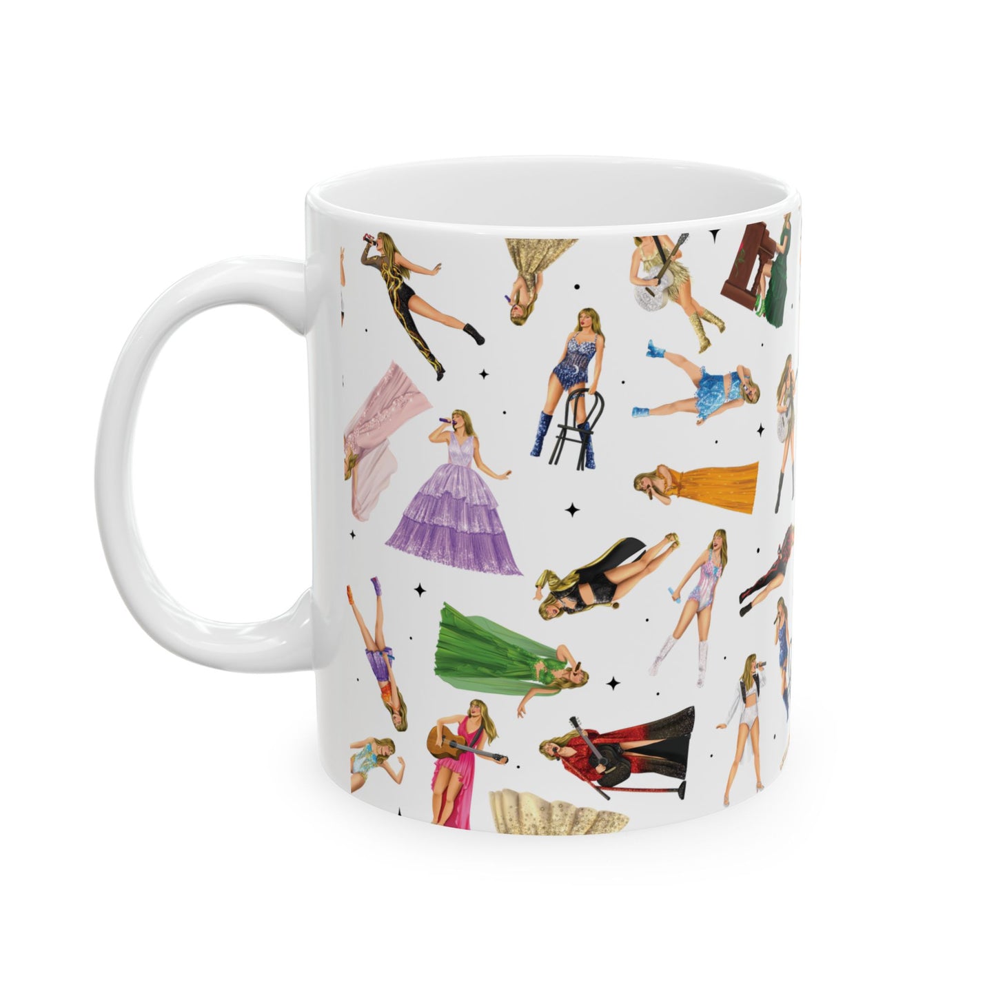 Tour Outfits Drawings Pattern Tour Outfit Drawings Ceramic 11oz 15oz Mug