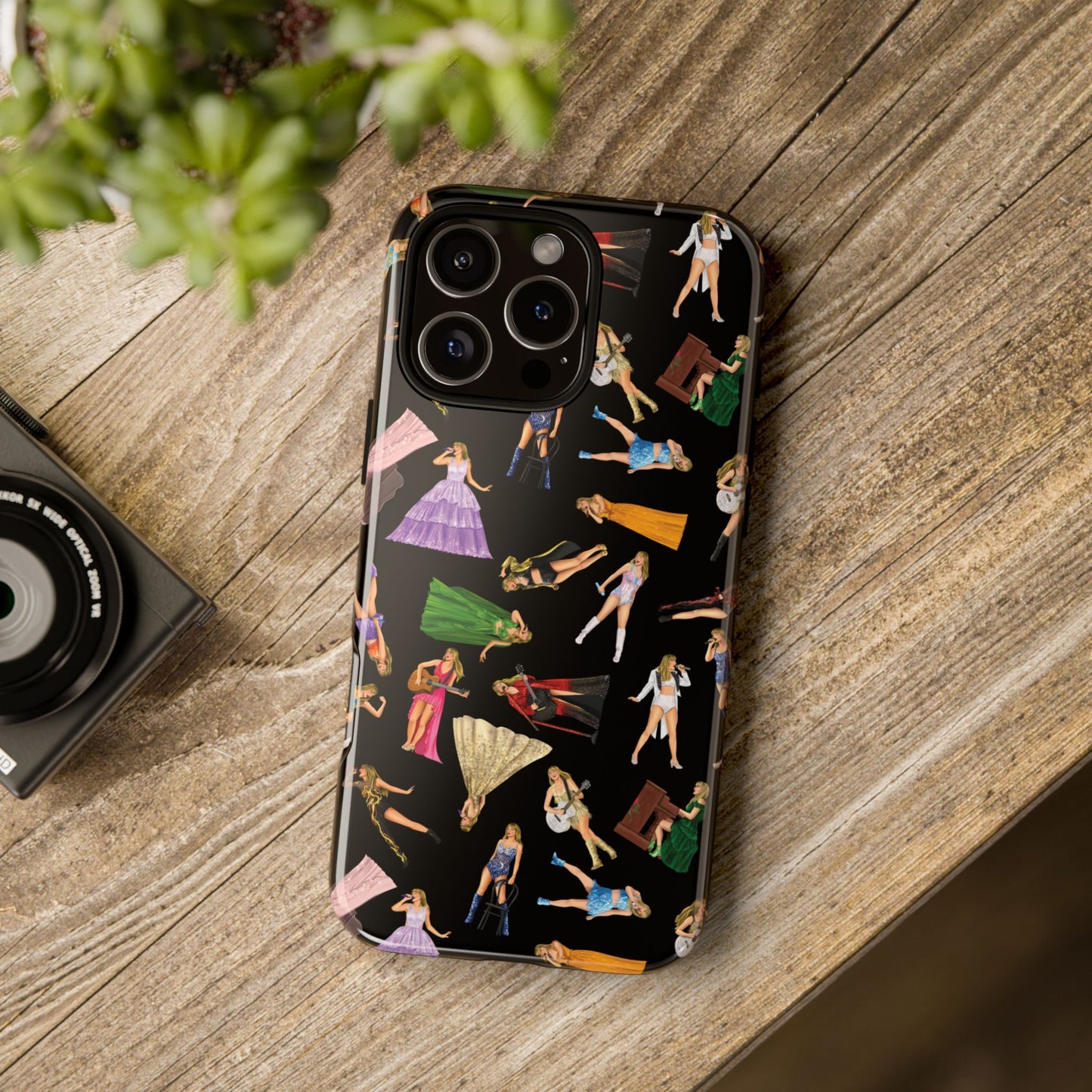 Black Eras Pattern iPhone Tough Phone Case