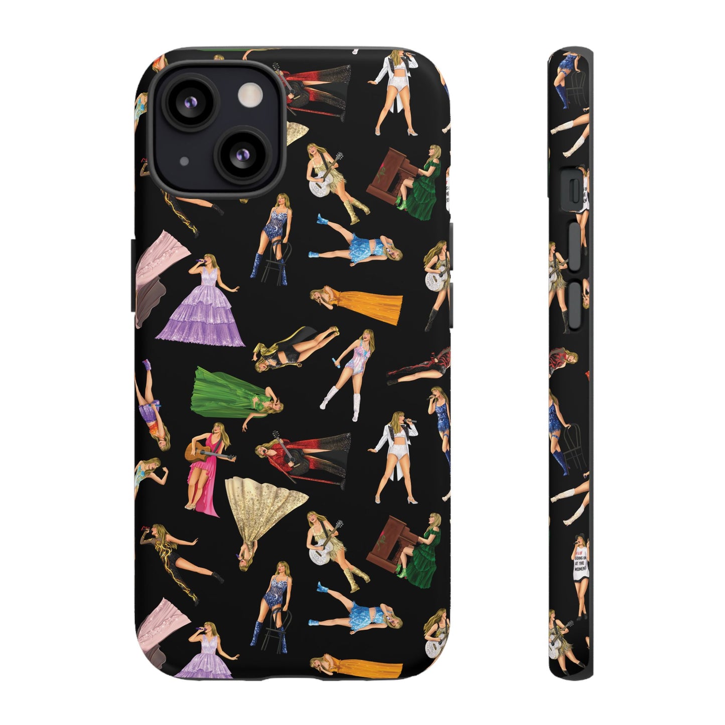 Black Eras Pattern iPhone Tough Phone Case