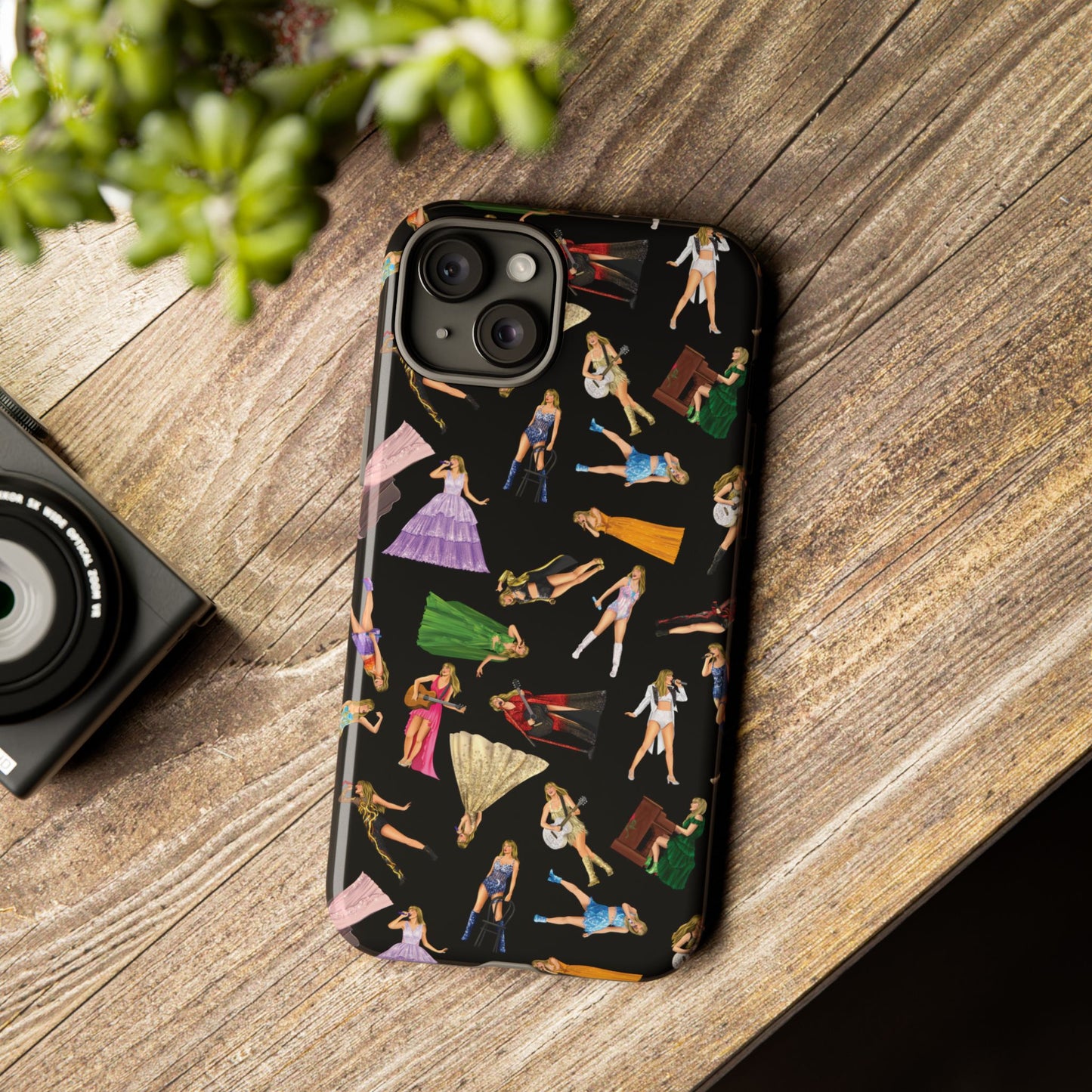 Black Eras Pattern iPhone Tough Phone Case