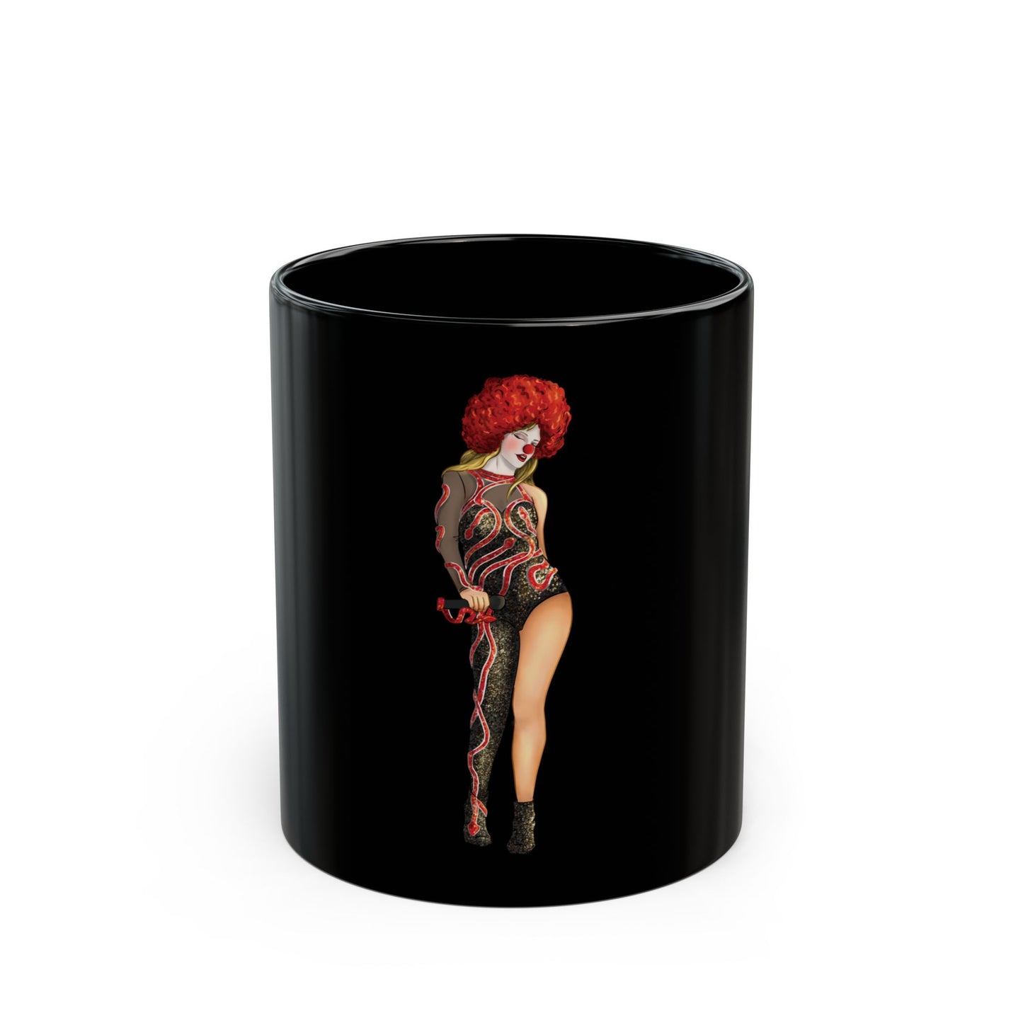 Rep Clown Red Snake Bodysuit Black Mug