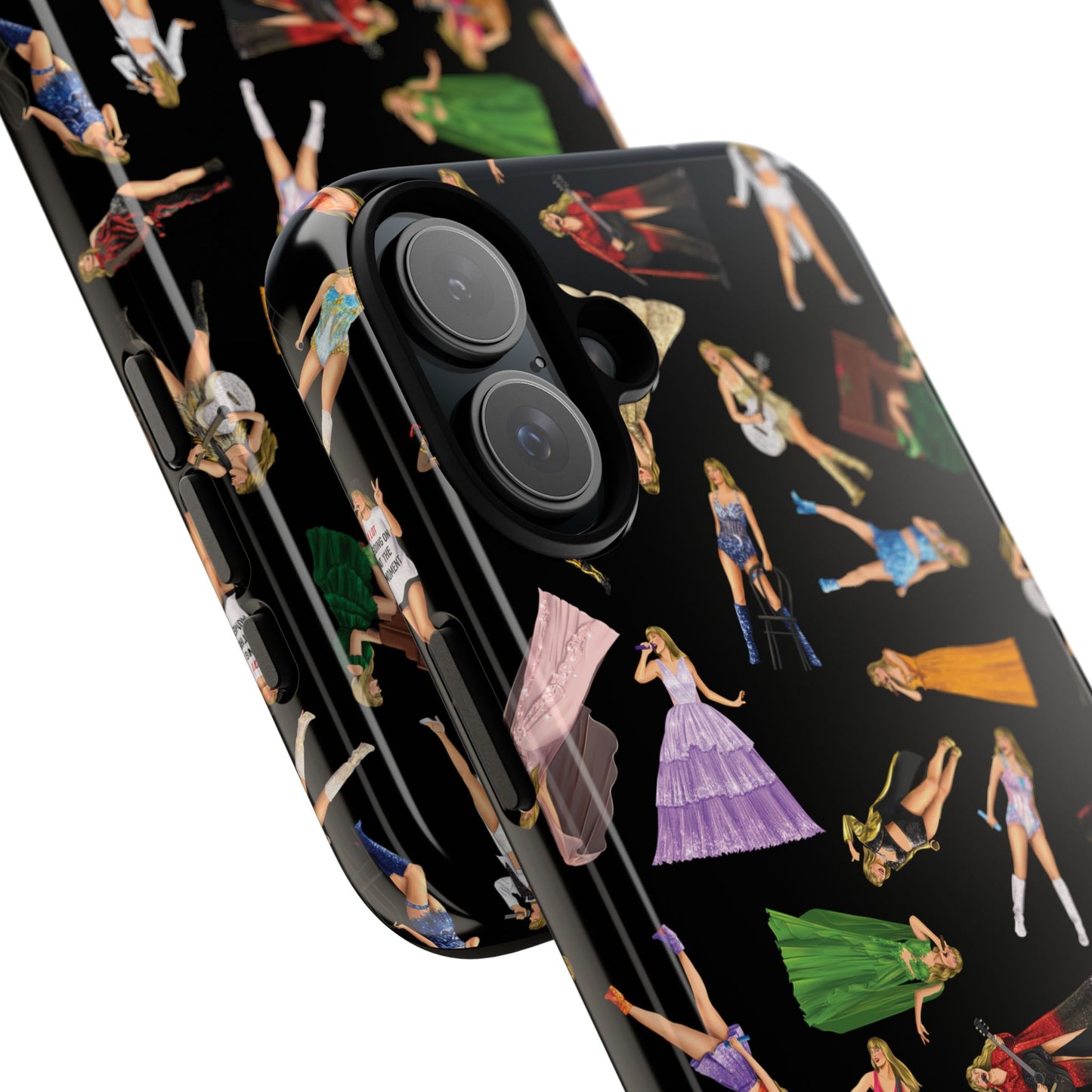 Black Eras Pattern iPhone Tough Phone Case