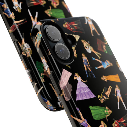 Black Eras Pattern iPhone Tough Phone Case